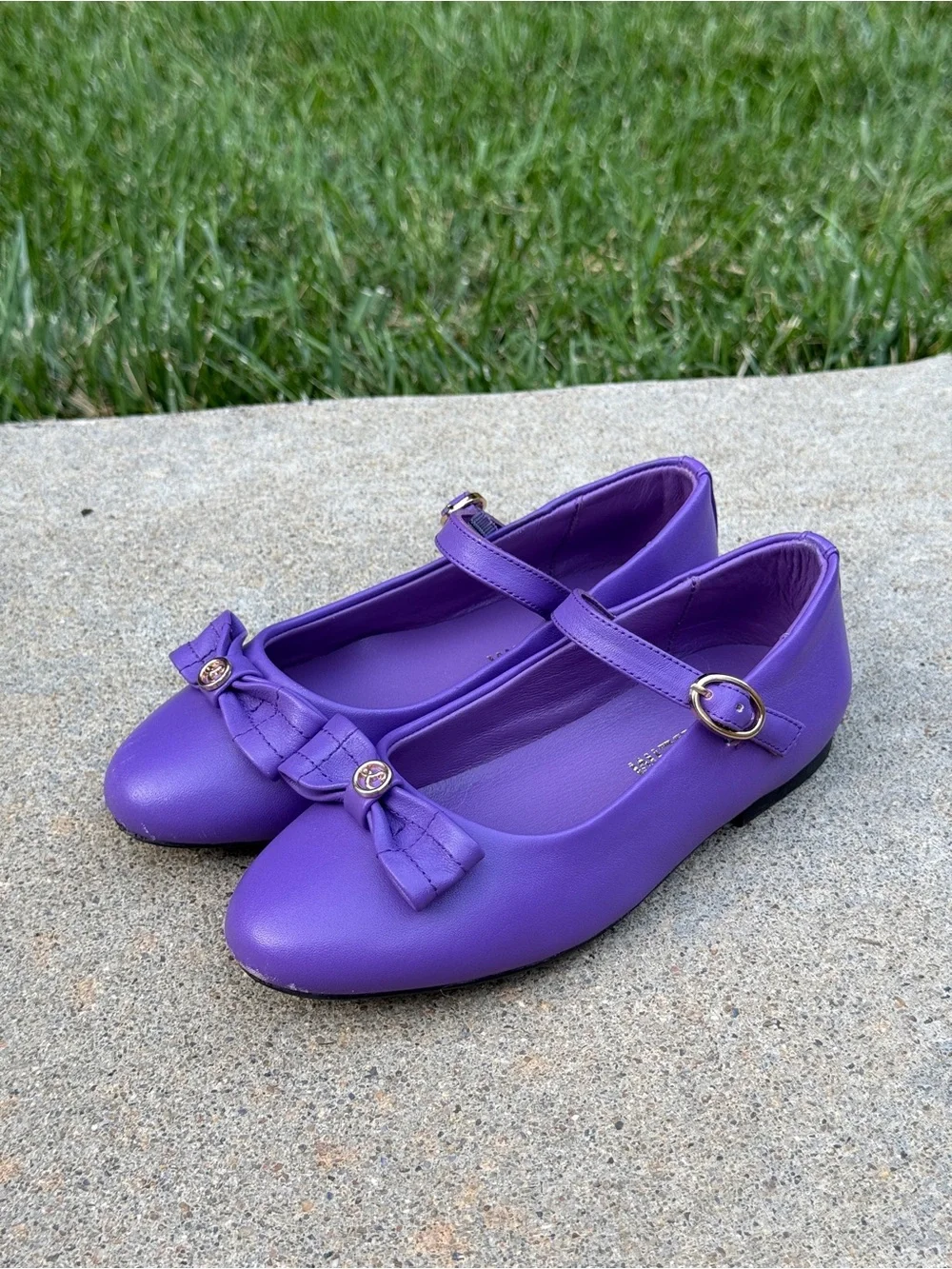Luxelim Isla Purple Leather Mary Janes EU 29 / US 11.5–12 Girls Dress Shoes